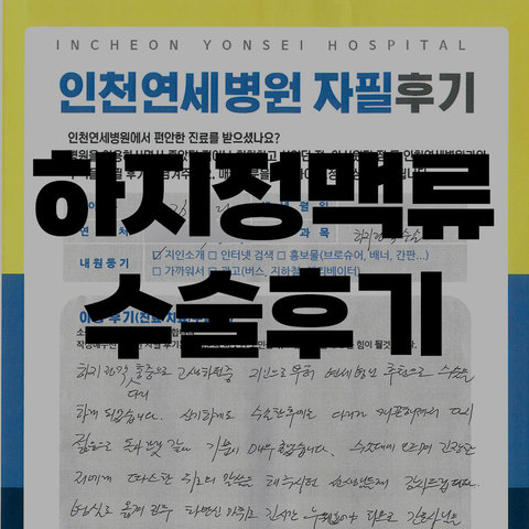 하지정맥류 수술후기